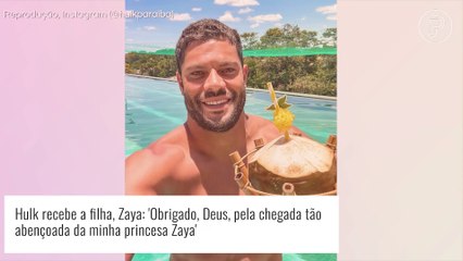 Nasceu! Hulk dá boas-vindas a Zaya, filha com Camila Ângelo, nascida nos EUA. Veja fotos do bebê!