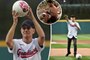 Tom Hanks and ‘Cast Away’ pal Wilson throw first pitch at Cleveland game