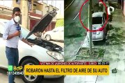 Surco: ladrones aprovechan la madrugada para robar autopartes de vehículo estacionado