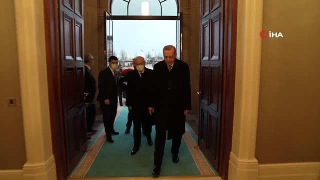Cumhurbaşkanı Erdoğan ile MHP lideri Bahçeli iftar sofrasında bir araya geldi