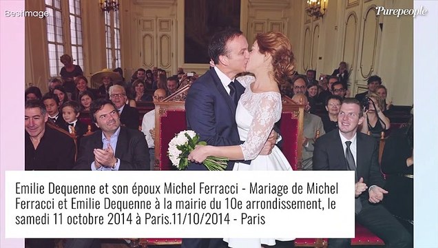 Mariage d'Emilie Dequenne et Michel Ferracci : l'actrice en robe de mariée courte façon sixties