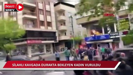 Sultangazi'de silahlı kavgada durakta bekleyen kadın vuruldu