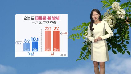 [날씨] 오늘도 따뜻...큰 일교차엔 주의 / YTN