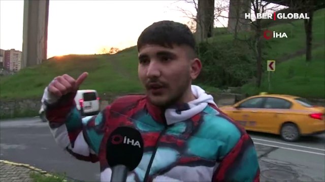 Eyüpsultan Nurtepe Viyadüğü'nde bir şahıs, intihar etmeye kalkıştı! O anlar kameralara yansıdı