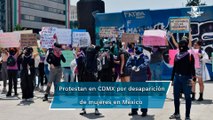 Colectivos feministas marchan en calles de la Ciudad de México rumbo al Zócalo