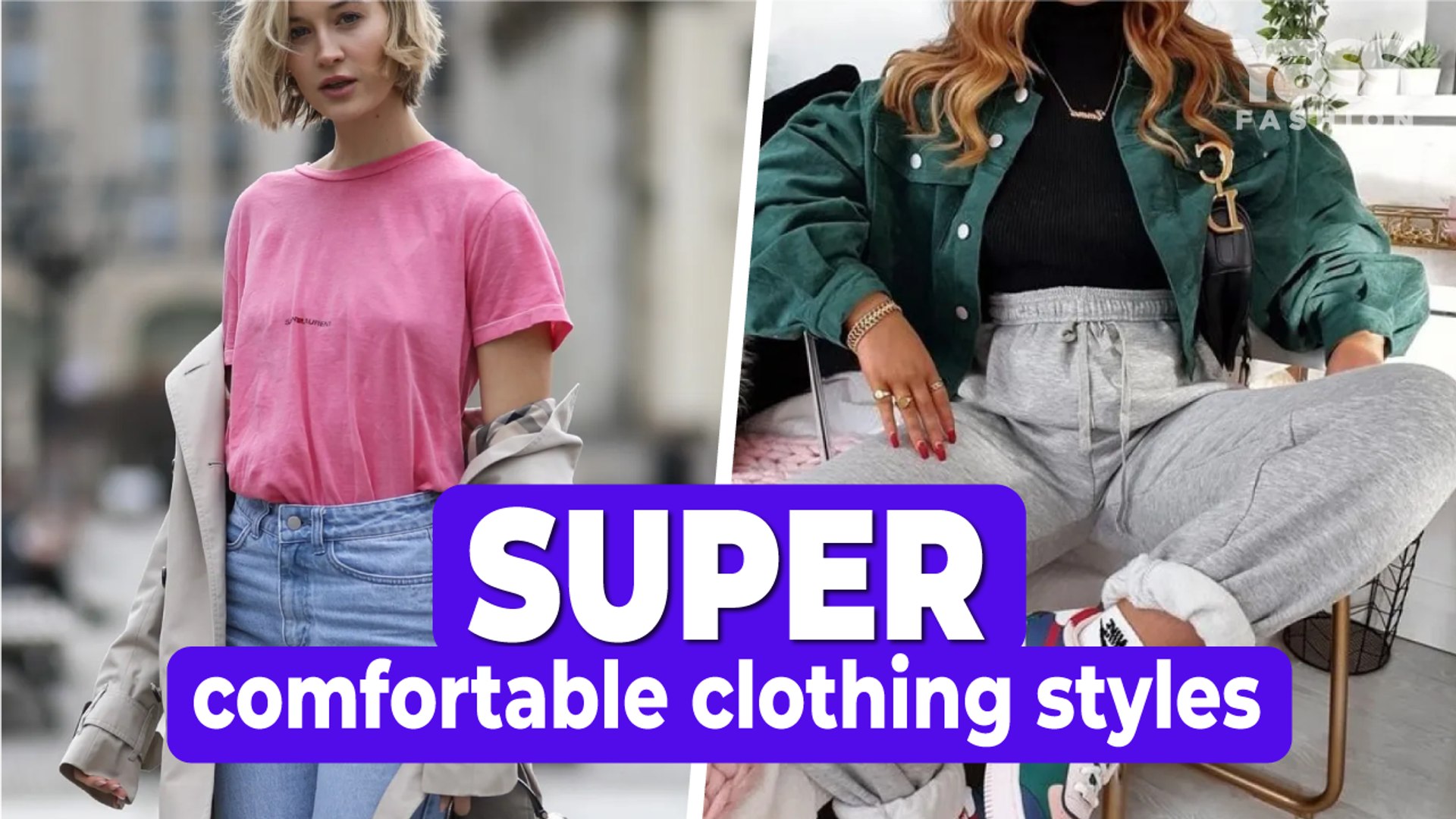 ⁣Two super comfortable clothing styles