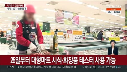 25일부터 대형마트 시식·화장품 테스터 사용 가능