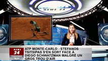 ATP Monte Carlo - Stefanos Tsitsipas excelle face à Diego Schwarzman malgré un énorme évent