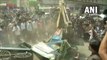 #WATCH |  Anti-encroachment drive underway at the Jahangirpuri area of Delhi which witnessed violence on April 16 during a religious procession