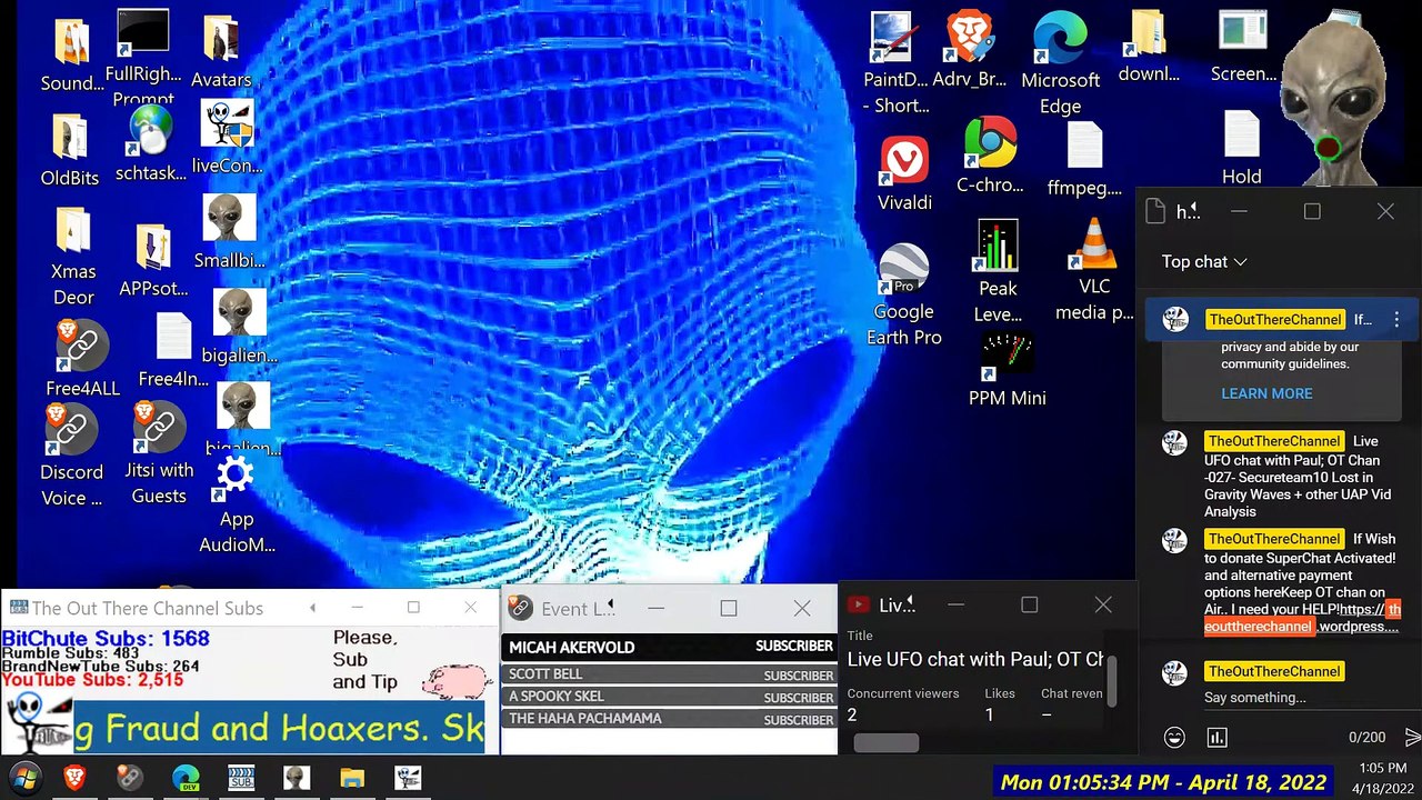 Part1 Live UFO chat with Paul; OT Chan - 027- Secureteam10 Lost in Gravity Waves + other UAP Vid Analysis~ - 1920x1080 5072K-Pt1