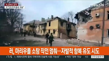 러, 마리우폴 점령작전 일단 멈춤…자발적 항복 유도