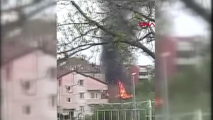 İSTANBUL-ARNAVUTKÖY'DE GECEKONDU YANGINI KORKUTTU