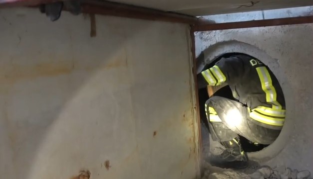 Visco (UD) - Soccorso persone sotto macerie: addestramento dei Vigili del Fuoco (20.04.22)