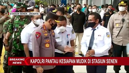 Kapolri Pantau Kesiapan Armada dan Pengamanan di Stasiun Pasar Senen