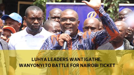 Luhya leaders want Igathe, Wanyonyi to battle for Nairobi ticket