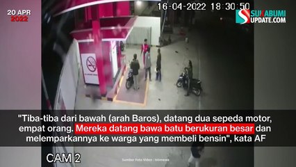 Bawa Batu, Heboh Kawanan Bermotor Serang Pembeli Bensin di Cibeureum Sukabumi