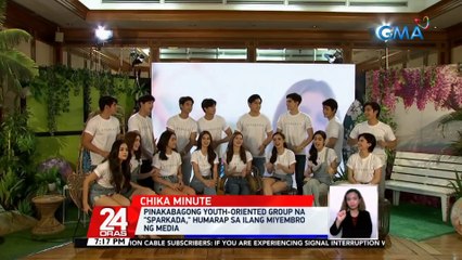 Pinakabagong youth-oriented group na "Sparkada," humarap sa ilang miyembro ng media | 24 Oras