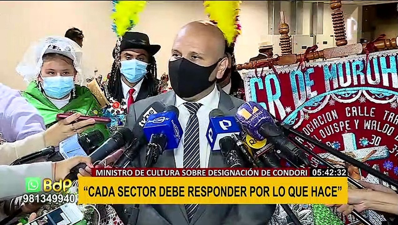 Ministro de Cultura sobre Condori como asesor: "corresponde revisar si cumple con los requisitos"