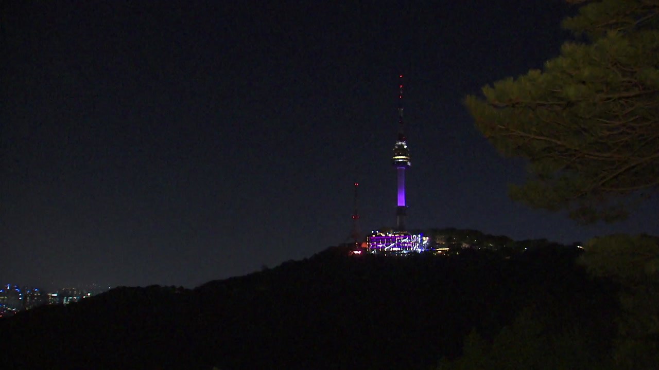 서울 남산 N서울타워에 보라색 점등...장애 인식 개선 상징 / YTN