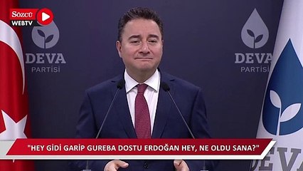 Babacan: Hey gidi garip gureba dostu Erdoğan hey, ne oldu sana?