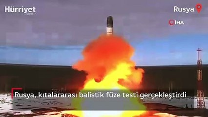 Descargar video: Rusya, kıtalararası balistik füze testi gerçekleştirdi