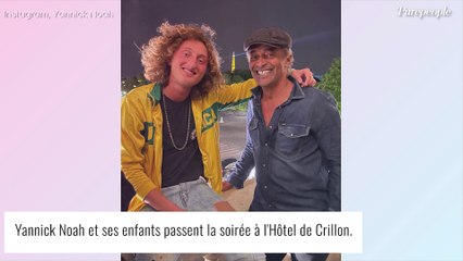 Yannick Noah retrouve son ex-femme Heather Stewart-Whyte et ses enfants dans un célèbre palace parisien