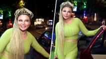 Rakhi Sawant Shows Off Her Gifted BMW To Paparazzi