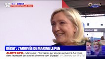 Débat de l'entre-deux-tours: Marine Le Pen vient d'arriver dans le studio