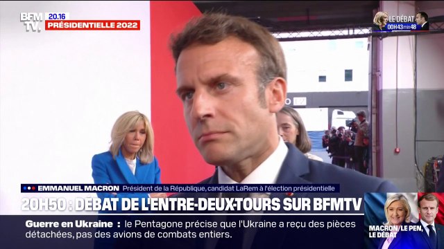 Emmanuel Macron se dit concentré et prêt avant son débat face à Marine Le Pen