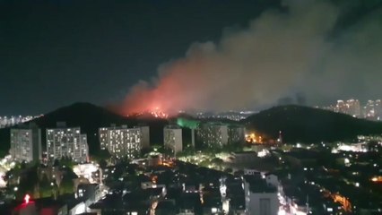 대구 월성동 학산에 불...짙은 연기에 인근 주민 불편 / YTN