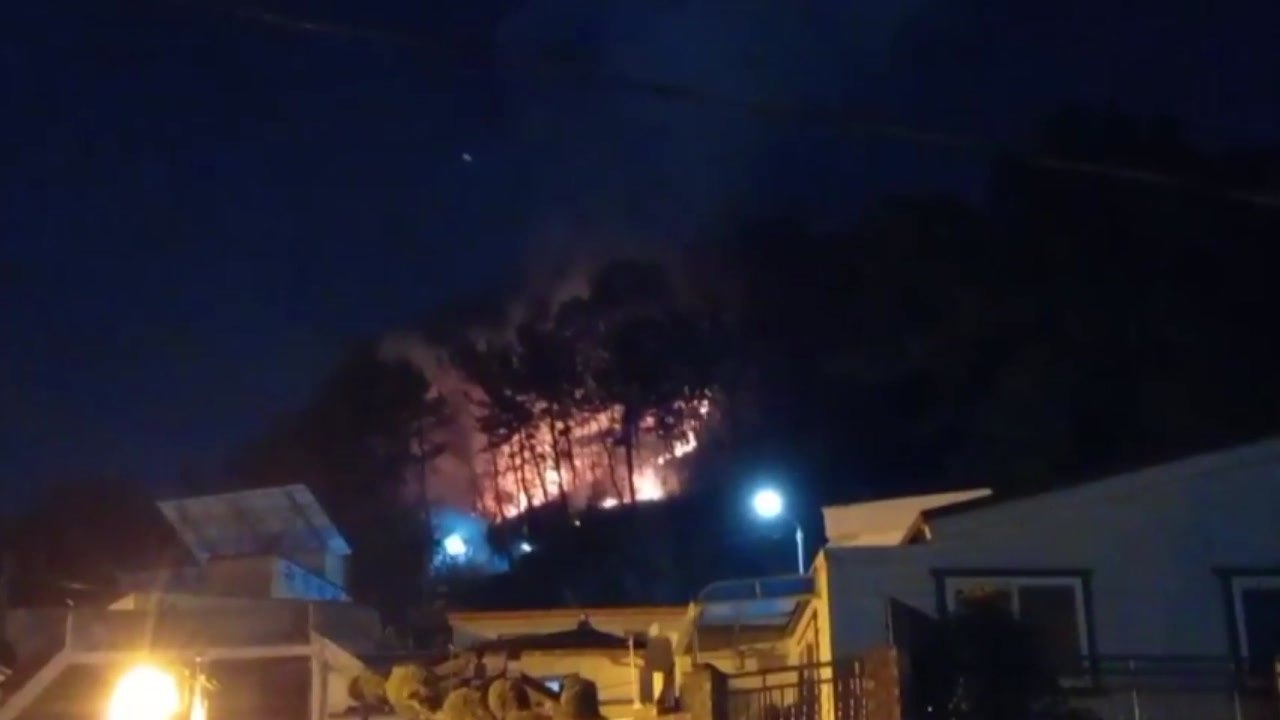 창원 추산근린공원에서 불...인근 주민 백여 명 대피 / YTN