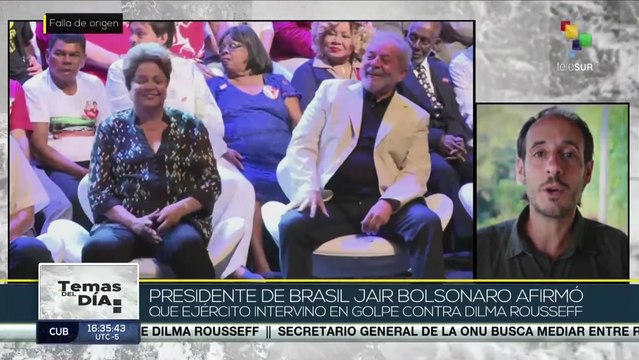 Jair Bolsonaro admite participación militar en el proceso del golpe de Estado contra Dilma Russeff