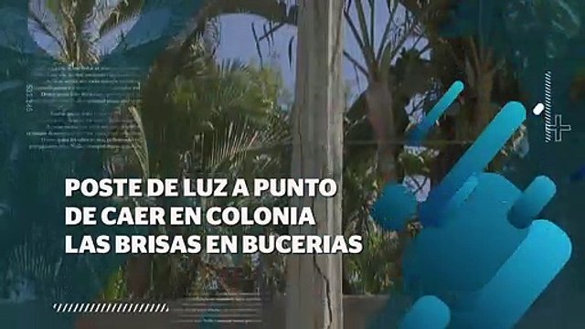 Postes de luz a punto de caerse en la colonia Las Brisas en Bucerías | CPS Noticias Puerto Vallarta