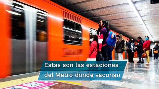 Colocan módulos de vacunación en estaciones del Metro y Central de Abastos de la CDMX