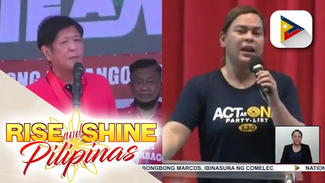 BBM at Mayor Sara, magkahiwalay na nangampanya sa Occidental Mindoro at Batangas