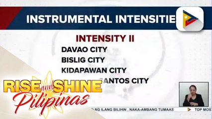 Magnitude 6.2 na lindol, tumama sa silangang bahagi ng Manay, Davao Oriental