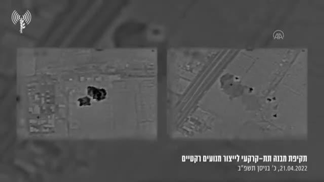 GAZZE- İsrail savaş uçakları Gazze Şeridi'nde bir bölgeyi vurdu - (2)