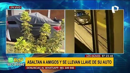 Los Olivos: Asaltan a grupo de amigos y se llevan la llave de su auto