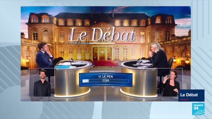 Marine Le Pen conclut que son projet est "viable, et même vitale" (débat présidentiel)