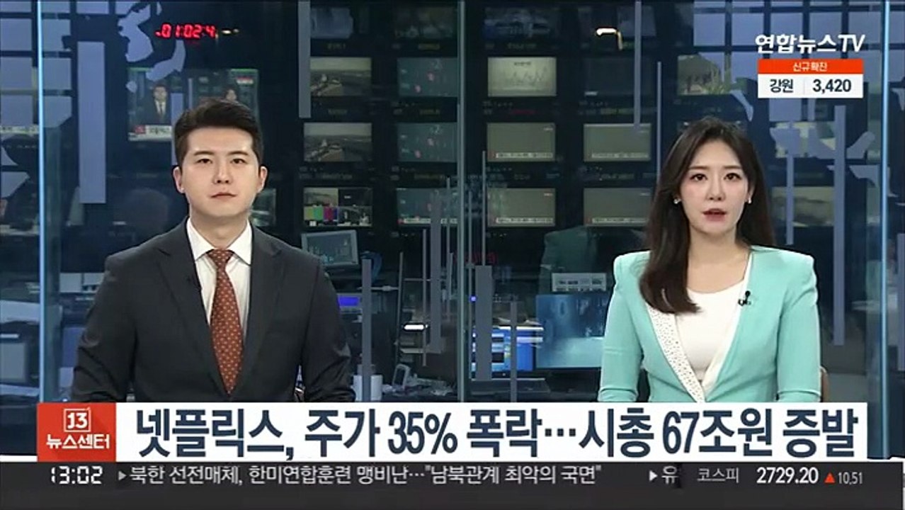 넷플릭스, 주가 35% 폭락 '최악의 날'…시총 67조원 증발