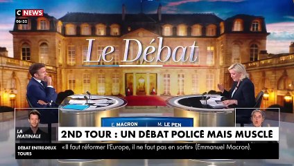 Débat : Voici résumé en 80 secondes les moments les plus forts du face à face  avec les petites phrases choc échangées par Marine Le Pen et Emmanuel Macron