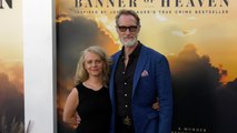 Megan Leitch, Christopher Heyerdahl attend FX’s “Under the Banner of Heaven” red carpet premiere in Los Angeles