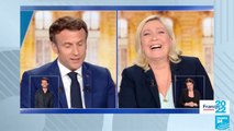 Rare moment de complicité et d’autodérision entre Marine Le Pen et Emmanuel Macron : “On est beaucoup plus disciplinés qu’il y a 5 ans !”