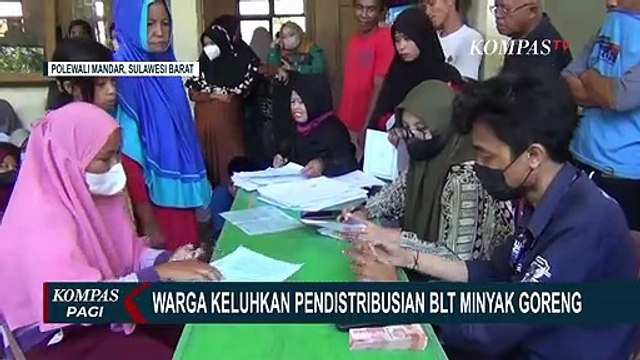 Pencairan BLT Tak Kondusif, Warga Desak-Desakan dan Saling Dorong!