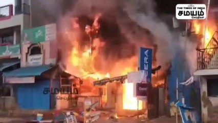 மதுரை எலக்ட்ரிக் கடையில் பயங்கர தீ விபத்து!