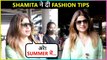 Shamita Shetty Gives Fashion Tips To A FAN At The Airport