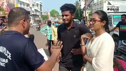 கன்னியாகுமரி எஸ் பி யும் இளம் பெண்ணும் நடுரோட்டில் வாக்குவாதம்!