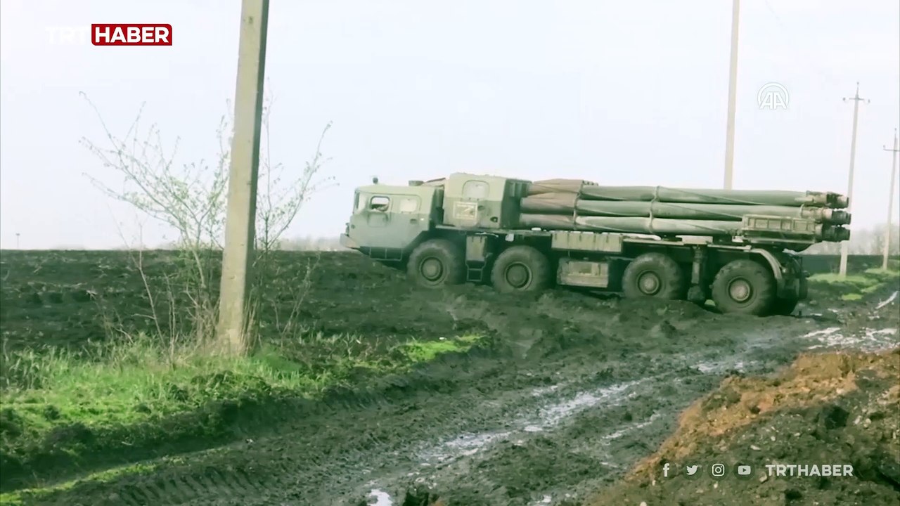 Rus güçleri Ukrayna'yı Smerch füzeleriyle vurdu