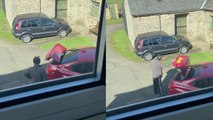 'Husband left confused as wife uses her car's spare key to prank him'