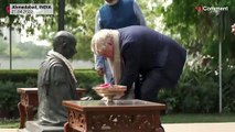Prime Minister Boris Johnson begins India trip at independence hero Gandhi's ashram
